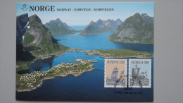 Norwegen 891/2 Yt 847/8 Maximumkarte MK/MC, SST STAMPEX 1985, Nordnorwegische Boote - Cartes-maximum (CM)