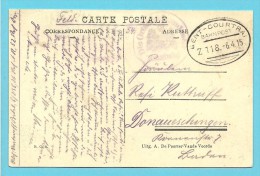 Kaart (Rumbeke) Met Treinstempel GENT-COURTRAI / BAHNPOST / Z 118 6.4.15 + Stempel RUMBEKE - Prisonniers