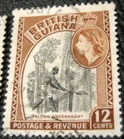 British Guiana 1954 Felling Greenheart 12c - Used - Britisch-Guayana (...-1966)