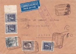 ESPAGNE  LETTRE CENSUREE ¨POUR LA SUISSE  PLI HORS TIMBRES - Republicans Censor Marks