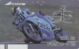 TC Ancienne Japon / 110-2570 - MOTO YAMAHA  TAIRA - Série YESS 02 - MOTOR BIKE Japan Front Bar Phonecard / Michelin  288 - Motorräder