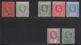 Fiji 1904-12 Mint Mounted, Wmk Multi Crown CA, Sc# 70-76, SG 116-122 - Fidji (...-1970)