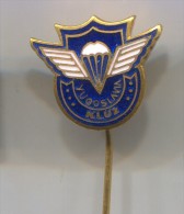 PARACHUTTING Jumps - Yugoslavia, Vintage Pin  Badge, Enamel - Paracaidismo