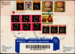 NOBEL LAUREATE-FIRST INDIAN SPEED POST STAMP-PERSONALISED-ZODIAC SIGN-COINAGE-SRI LANKA REGISTERED CVR-SCARCE-FC-67-24 - Moeder Teresa