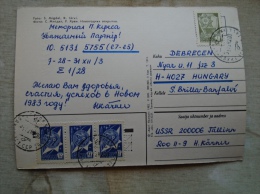 Estonia Tallin - - Chess Correspondence - Chess Moves   -signature   1982  Stamp Train   D131616 - Chess