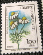 Turkey 1985 Wild Flower Matricaria Chamomilla 100l - Used - Oblitérés