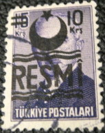 Turkey 1957 Official 10k - Used - Francobolli Di Servizio