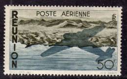 Réunion P.A. N° 42  XX Série Courante 50 F. Bleu Et Brun Olive Sans Charnière, TB - Posta Aerea