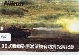 Télécarte JAPON * WAR TANK (140) MILITAIRY LEGER ARMEE PANZER Char De Guerre * KRIEG * JAPAN Phonecard Army - Armée