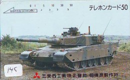 Télécarte JAPON * WAR TANK (145) MILITAIRY LEGER ARMEE PANZER Char De Guerre * KRIEG * JAPAN Phonecard Army - Armée