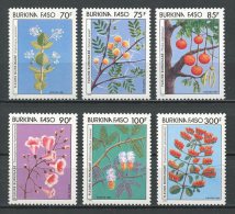 BURKINA 1987 N° 731/736 ** Neufs = MNH Superbes Cote 10 € Flore Fleurs Acacia Flora Flowers - Burkina Faso (1984-...)