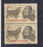 Czechoslovakia  1973 Mi Nr  2158   Pair  (a1p4) - Dogs