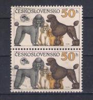 Czechoslovakia  1990   Mi Nr 3055  Pair  (a1p4) - Cani