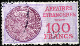 France,100 Francs,affaiers Etrangeres,Revenue Fiscaux,error Letter F In France Is Brocken,as Scan - Unclassified