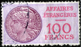 France,100 Francs,affaiers Etrangeres,Revenue Fiscaux,error Letter F In France Is Brocken,as Scan - Ohne Zuordnung