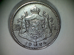 Belgique 20 Francs 1934 VL - 20 Francs & 4 Belgas