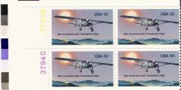 US Scott 1710 - Plate Block Of 4 - Lindbergh 13 Cent - Mint Never Hinged - Plate Blocks & Sheetlets