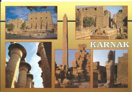 Temple De KARNAK (Egypte - Thèbes Louxor) Multivues (circulé Voir Timbre Détails 2scan) GF119 - Luxor