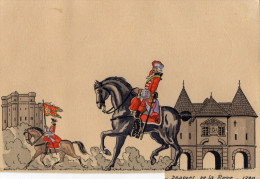 GRAVURE Dragons De La Reine  1740 - Uniformes