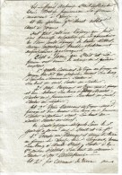 DOC. NOTARIAL 1 FEUILLE P.F CACHET IMPERIAL HUMIDE 25 CENTS + CACHET SEC 2401/1813 - Reglement Rente St Cydroine Looze - Cachets Généralité