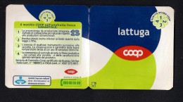 # LATTUGA COOP  Italy Apples Tag Balise Etiqueta Anhänger Cartellino Fruits Frutas Lettuce Laitue Kopfsalat - Fruit En Groenten