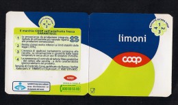 # LIMONI COOP  Italy Apples Tag Balise Etiqueta Anhänger Cartellino Fruits Frutas Lemon Citron Zitrone - Fruit En Groenten