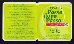 # PERE DESPAR Italy Apples Tag Balise Etiqueta Anhänger Cartellino Fruits Frutas Pear Poire Birne - Fruits Et Légumes