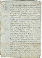 DOC. NOTARIAL 1 FEUILLE G.F CACHET IMP. HUMIDE 75 CENTS + CACHET SEC 14 Germ. An 12 -  Donation Looze - Seals Of Generality