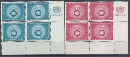 1957 NATIONS UNIES 50-51** OTAN, Blocs De 4 - Unused Stamps