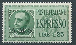 1944 CLN A.M.S. ESPRESSO 1,25 LIRE MNH ** - VA38-7 - Nationales Befreiungskomitee