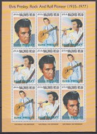 Sheet III, Maldives Sc1836 Music, Singer Elvis Presley, Guitar, Musique, Chanteur, Sheet - Singers