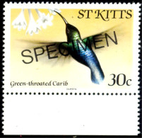 BIRDS-GREEN THROATED CARIB-VARIETY-SPECIMEN-St KITTS-MNH-SCARCE-B8-54 - Colibríes