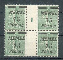 Memel 85ZS+Ms ZwISCHENSTEG**POSTFRISCH (E5514 - Memel (Klaïpeda) 1923