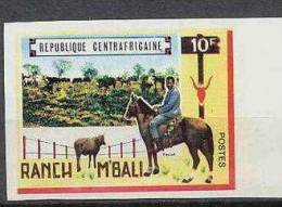 CENTRAFRIQUE: Vache NON DENTELE  (neuf Sans Charniere. MNH) - Vaches