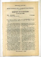 - CERAMIQUE . SECHOIR A FONCTIONNEMENT CONTINU . BREVET D´INVENTION DE 1903 . - Andere & Zonder Classificatie