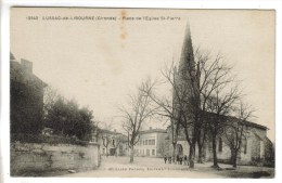 CPA LUSSAC DE LIBOURNE (Gironde) - Place De L'Eglise Saint Pierre - Arès