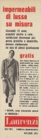 # LAURENZI MILANO IMPERMEABILI 1950s Advert Pubblicità Publicitè Reklame Impermeables Raincoats Tissue Fabric - Accessories