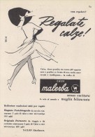 # CALZE MALERBA 1950s Advert Pubblicità Publicitè Reklame Stockings Bas Medias Strumpfe - Tights & Stockings