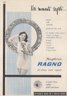 # MAGLIERIA RAGNO 1950s Advert Pubblicità Publicitè Reklame Underclothes Lingerie Ropa Intima Unterkleidung - Encaje