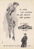 # CALZE OMSA 1950s Advert Pubblicità Publicitè Reklame Stockings Bas Medias Strumpfe - Strümpfe