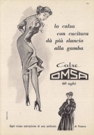 # CALZE OMSA 1950s Advert Pubblicità Publicitè Reklame Stockings Bas Medias Strumpfe - Kousen