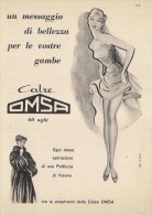 # CALZE OMSA 1950s Advert Pubblicità Publicitè Reklame Stockings Bas Medias Strumpfe - Bas