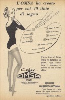 # CALZE OMSA 1950s Advert Pubblicità Publicitè Reklame Stockings Bas Medias Strumpfe - Calze