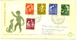 FDC E54 Met Nummer 53 Geschreven Adres - Variétés Et Curiosités