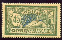 FRANCE 1907 - Type MERSON - 45 C. Vert Et Bleu - N° 143 (**) - Centrage Parfait - Neufs