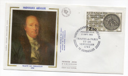 1983--enveloppe 1er Jour-FDC"Soie"--200° Anniv Indépendance Américaine-Benjamin Franklin - Cachet VERSAILLES-78 - 1980-1989