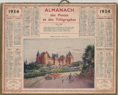 ALMANACH Des POSTES Et Des TÈLÈGRAPHES - 1934 - CARTE POSTALE, TÈLÈGRAPHIQUE, TÈLÈPHONIQUE & DES CHEMINS DE FER Du NORD - Groot Formaat: 1901-20