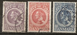 Danemark Denmark 1945  Roi Christian X King Set Complete Obl - Usado