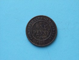 1911 - One Penny / KM 23 ( Uncleaned - For Grade, Please See Photo ) ! - Penny