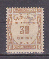 N° 46 Taxes 30c Bistre Timbre Neuf Avec Charnière - 1859-1959 Nuovi